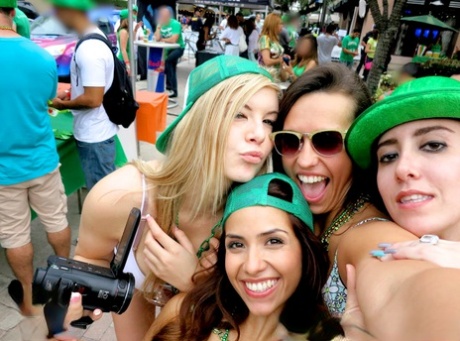 Drunk teen Kelsi Monroe brings girls and boys home for orgy on St Paddy's day 98102074